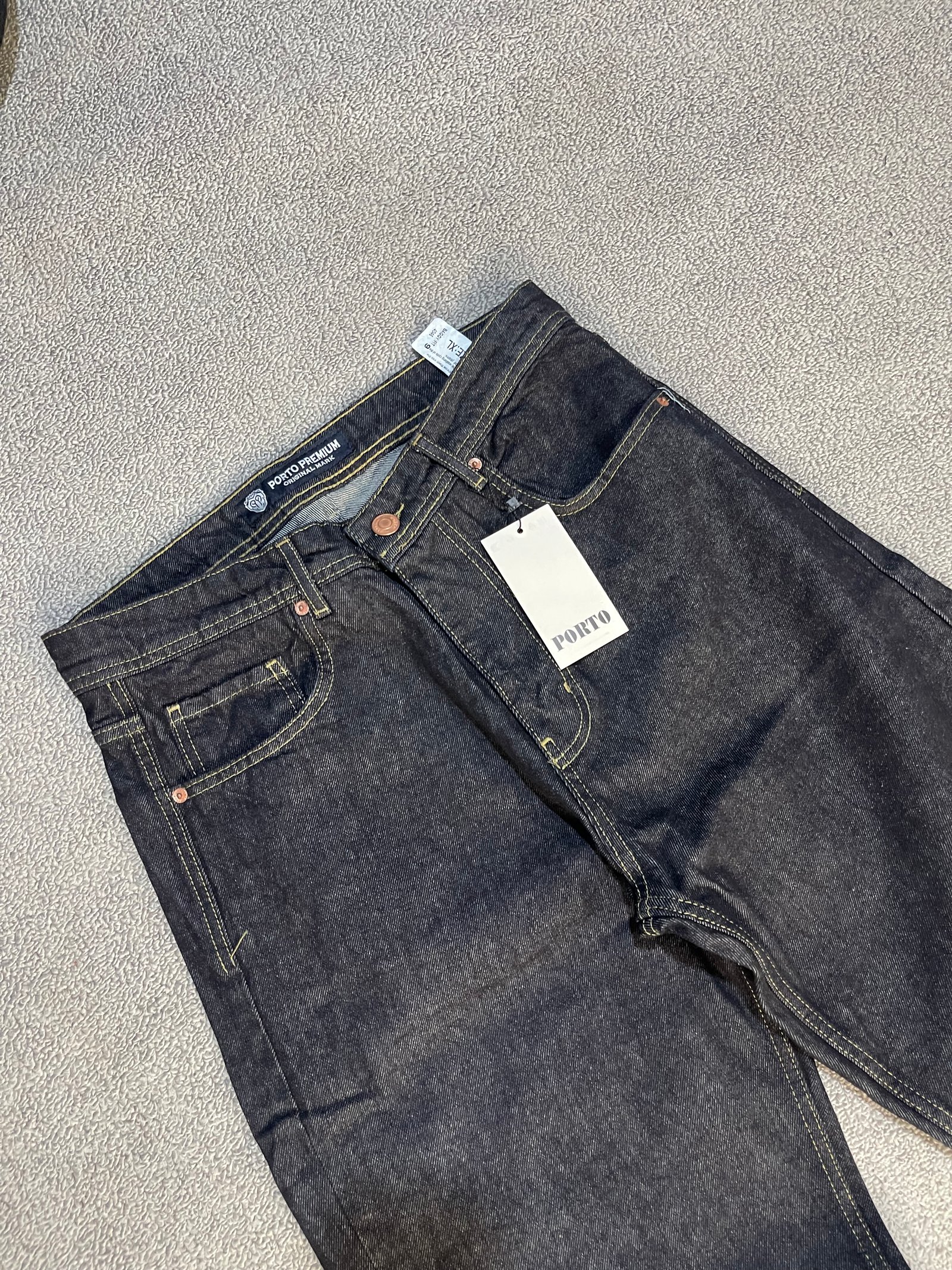 Porto dark blue raw denim